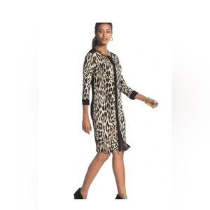 Chico's Animal Print Shirtdress Size L